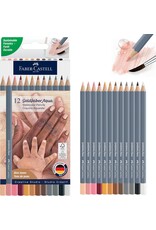 Faber-Castell Faber-Castell Goldfaber Aqua Watercolor Pencils - Skin Tones (12)