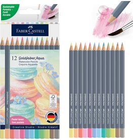 Faber-Castell Faber-Castell Goldfaber Aqua Watercolor Pencils - Pastel Tones (12)