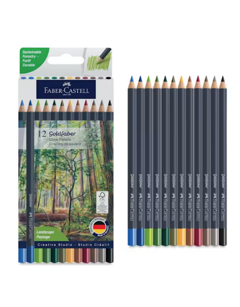 Faber-Castell Art Supplies Goldfaber Color Pencils - Landscape Paysage (12 Pack)