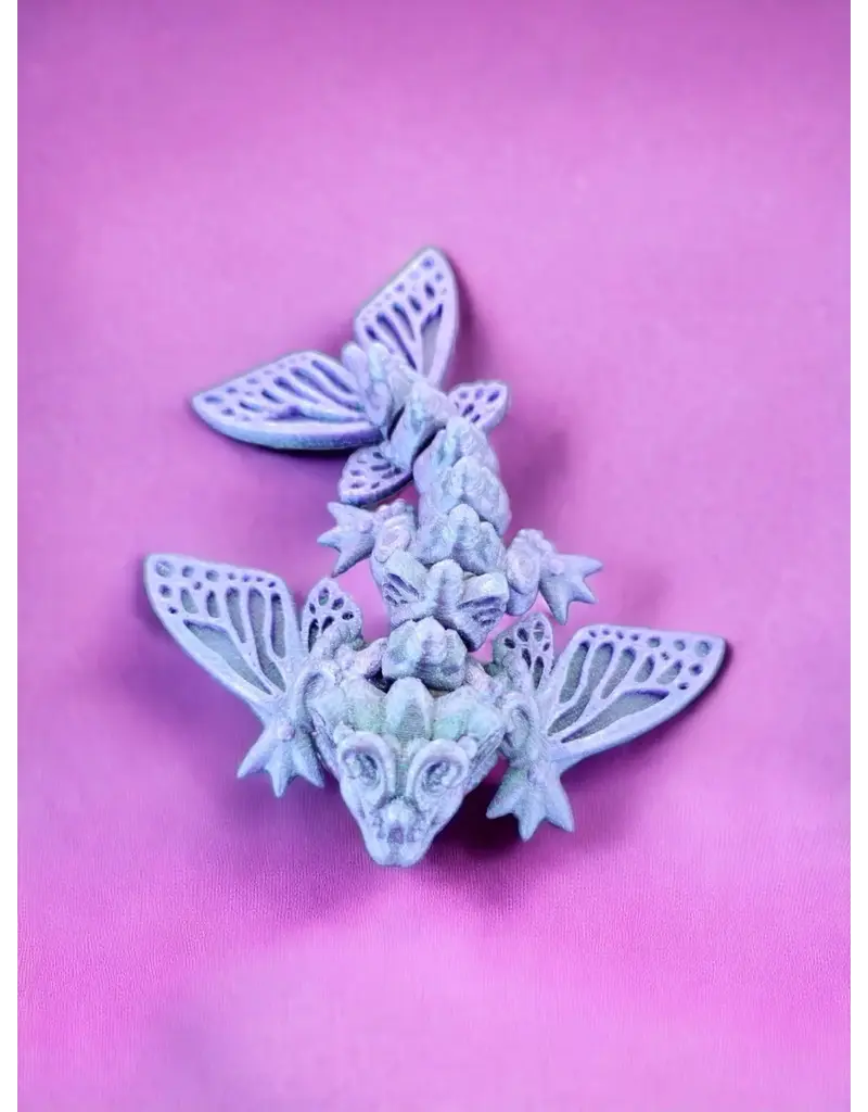 LNZ Custom Design 3D Printed Butterfly Wyvern Keychain (Assorted Colors)