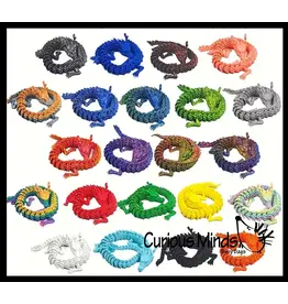 Curious Minds Toys 3D Printed Large 12" Dragon Wiggle Articulated Jointed M Assorted color (color will vary) sold single