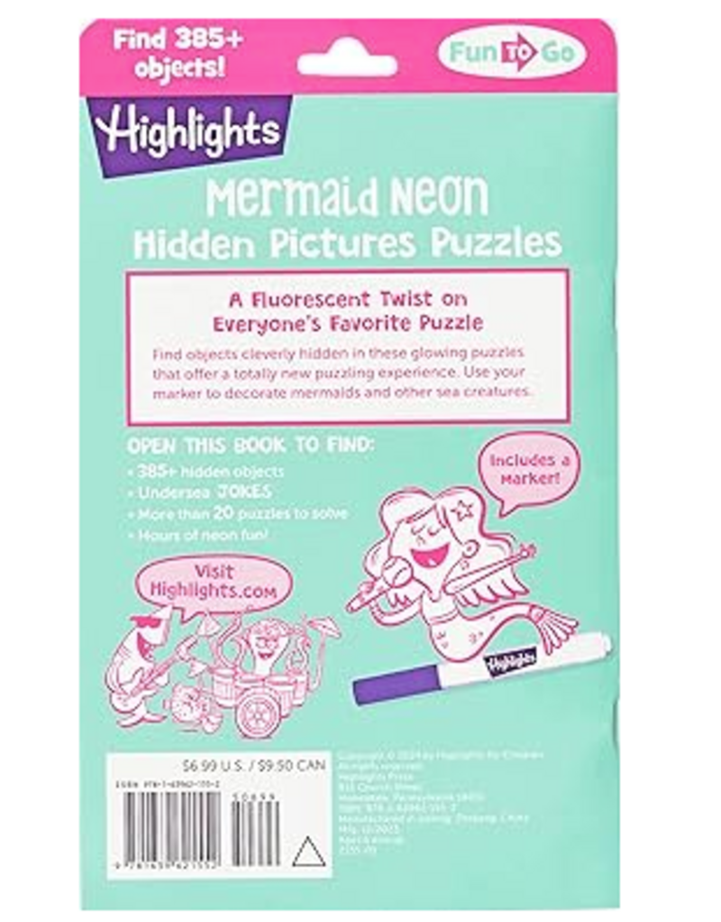 Highlights Mermaid Neon Hidden Pictures Puzzles