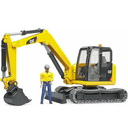 Bruder Cat Mini Excavator with Worker
