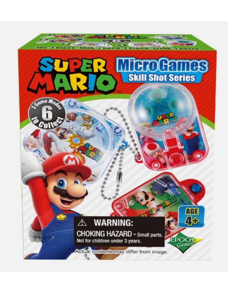 Epoch Super Mario MicroGames  Skill Shot Keyring Blind Box