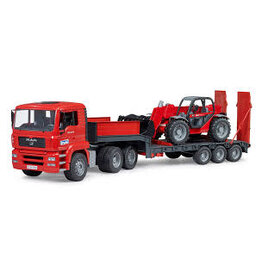 Bruder Bruder MAN TGA Low Loader Truck with Manitou Telescopic Loader