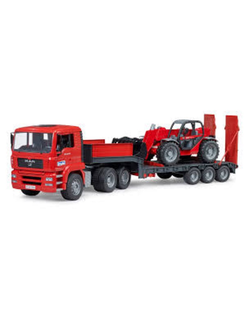 Bruder Bruder MAN TGA Low Loader Truck with Manitou Telescopic Loader