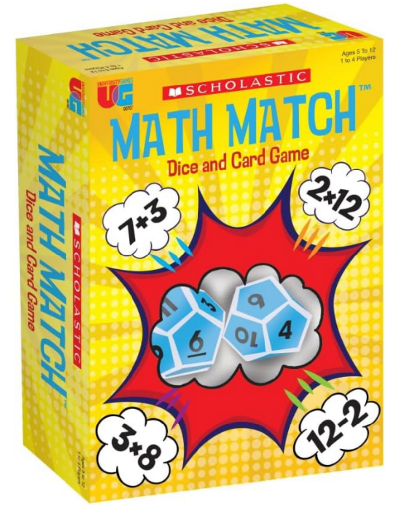 University Games Game - Scholastic Math Match Dice and Card Game