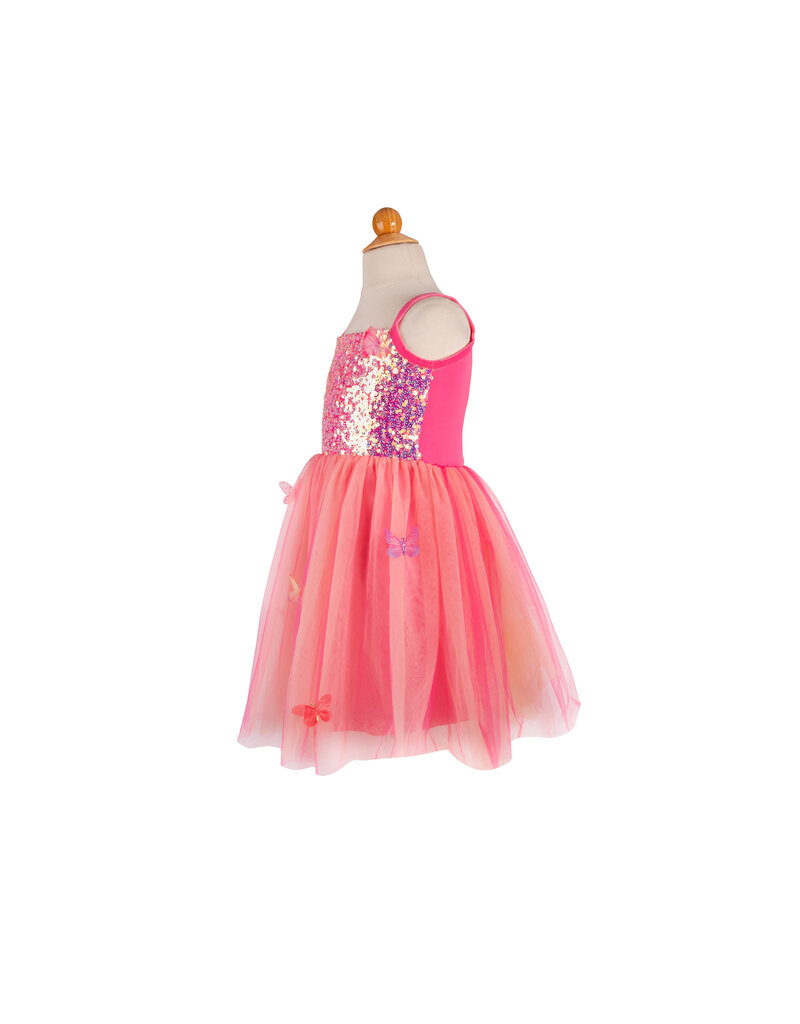 Creative Education (Great Pretenders) Costume Butterfly Bliss Dress - Hot Pink (Size 5-6)