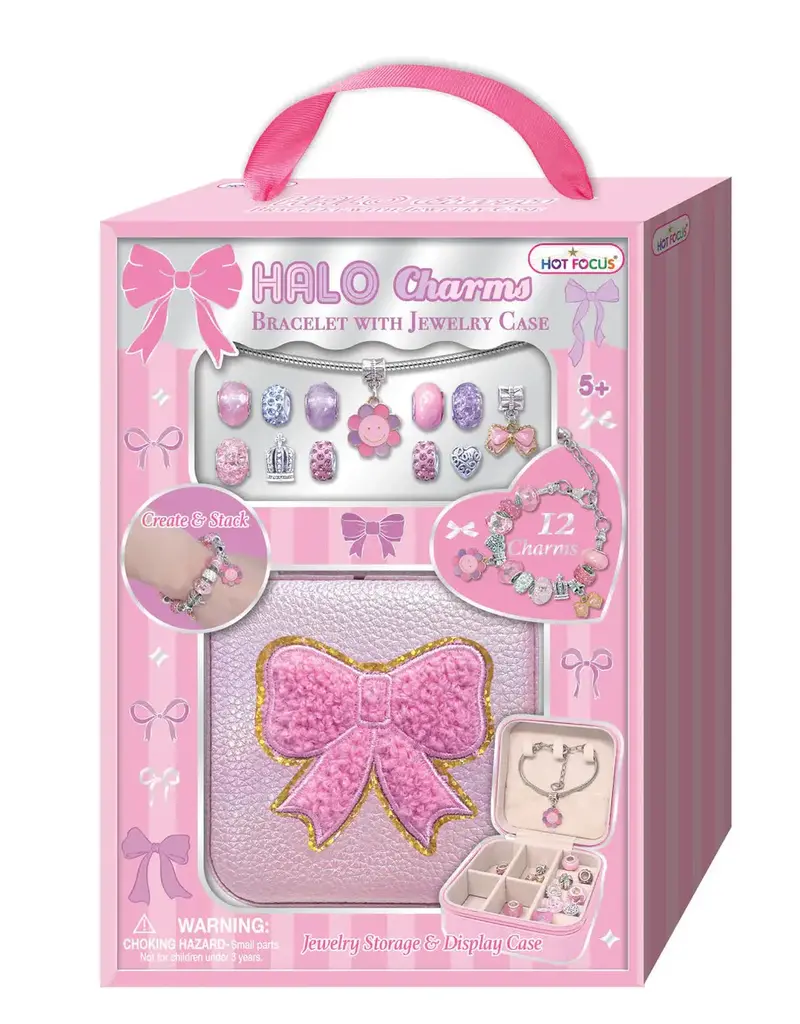 Hot Focus Inc Halo Charms Bracelet & Jewelry Case, Bowtiful