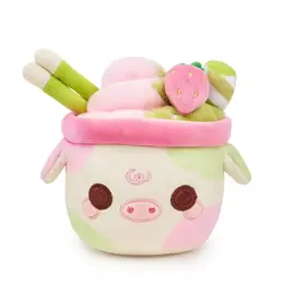 Cuddle Barn Plush Lil Series -  Scented Strawberry Matcha Mooshake