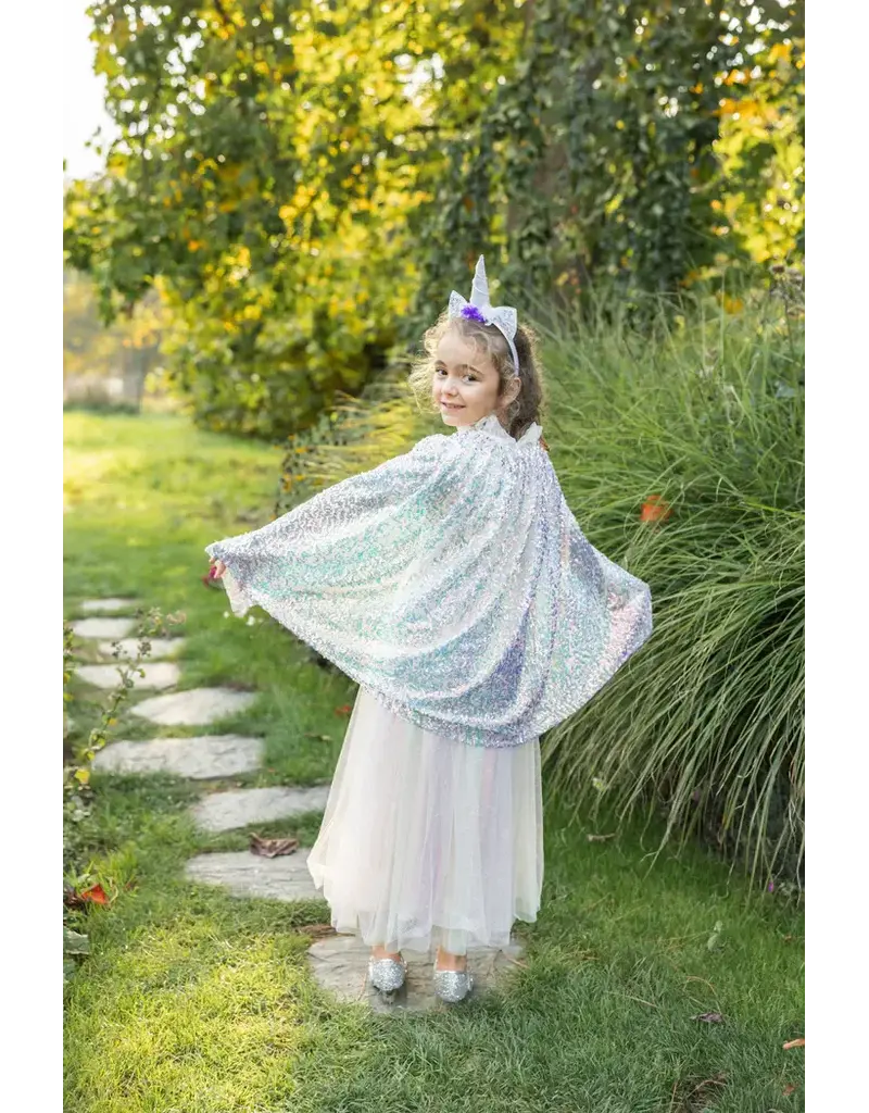 Creative Education (Great Pretenders) Costume Unicorn Sparkle Cape & Headband ( Size 4-6)