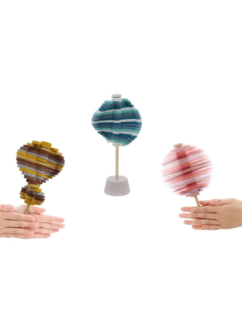 US Toys Wooden Wooden  Spin Lollipop Assorted (style will vary and sold single)
