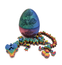 PYE Games 3D Printed Mystery Mushroom Dragon Egg  Fidget Toy (Assorted Colors: Assorted Styles)