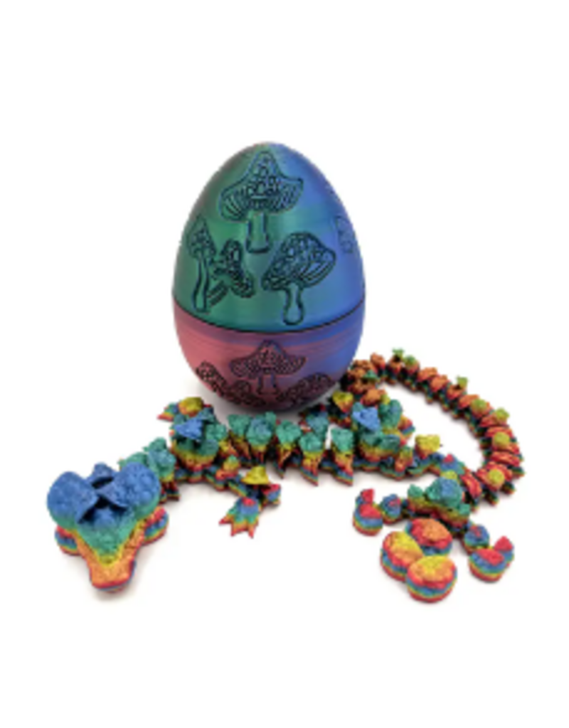 PYE Games 3D Printed Mystery Mushroom Dragon Egg  Fidget Toy (Assorted Colors: Assorted Styles)