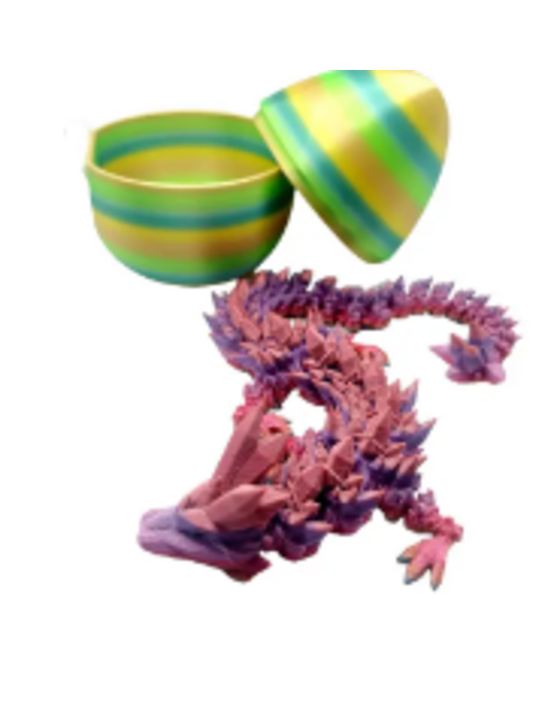 PYE Games 3D Printed Mystery Crystal Dragon Egg  Fidget Toy (Assorted Colors: Assorted Styles)