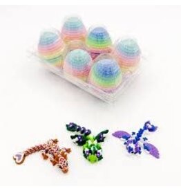 PYE Games 3D Printed 6 Pack Mini Dragon Eggs (Assorted Colors: Assorted Styles)