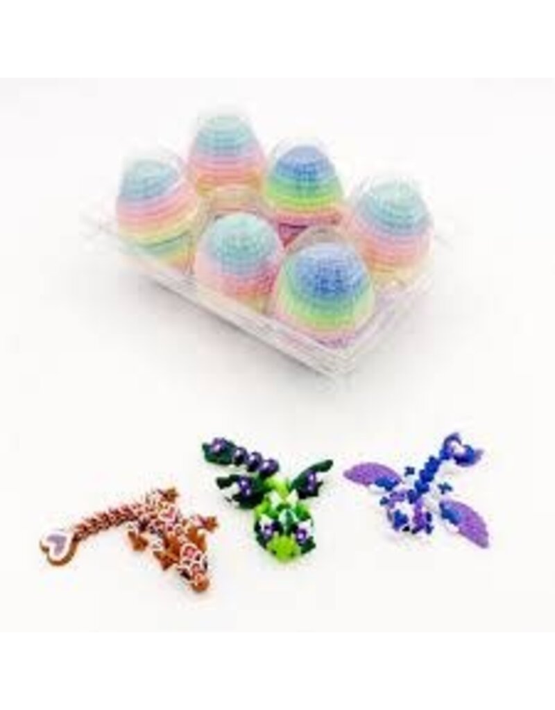 PYE Games 3D Printed 6 Pack Mini Dragon Eggs (Assorted Colors: Assorted Styles)