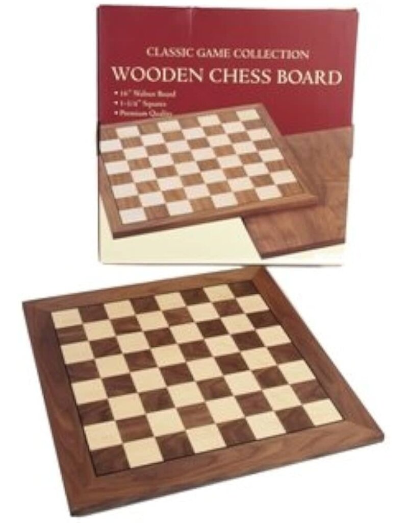 University Games Game 16" Wooden Chess Board (No Chess Men)