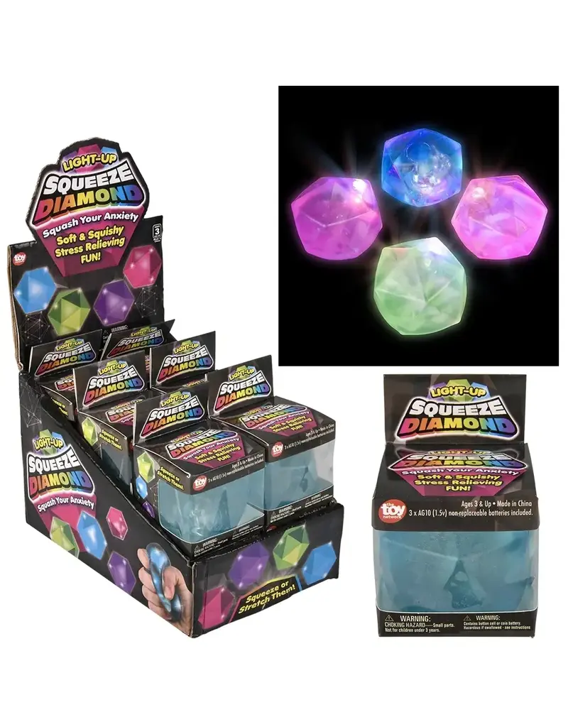 The toy network Fidget Light-Up Squeeze Diamond