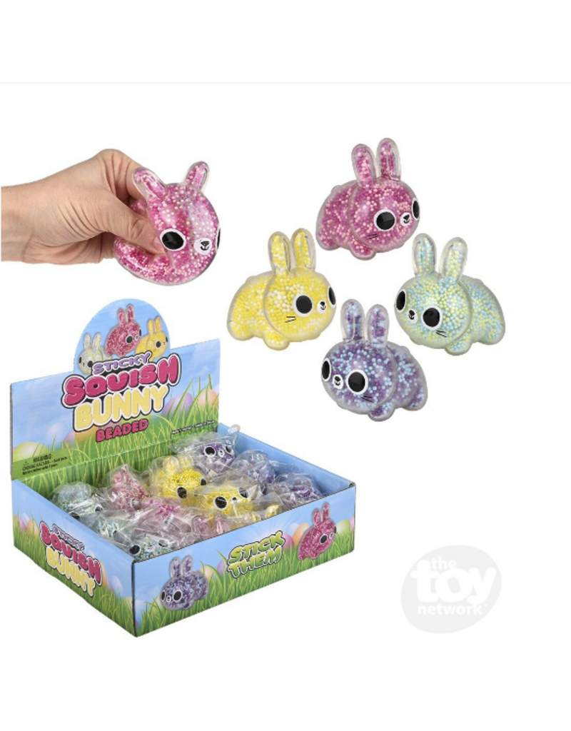 The toy network Sticky Squish Bunny Beaded (Sold Individually, Colors Vary)