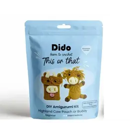 Dido CraftWorks DIY Amigurumi Kit -  Highland Cow Pouch or Highland Cow Buddy