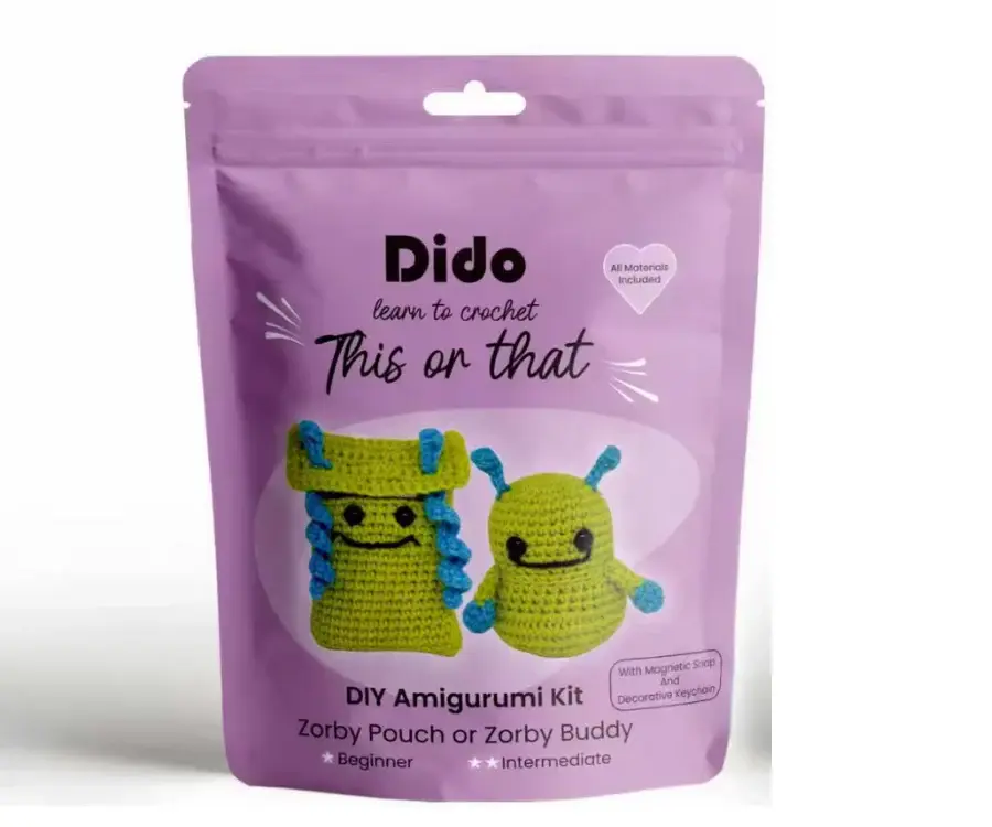 DIY Amigurumi Kit - Zorby Pouch or Zorby Buddy