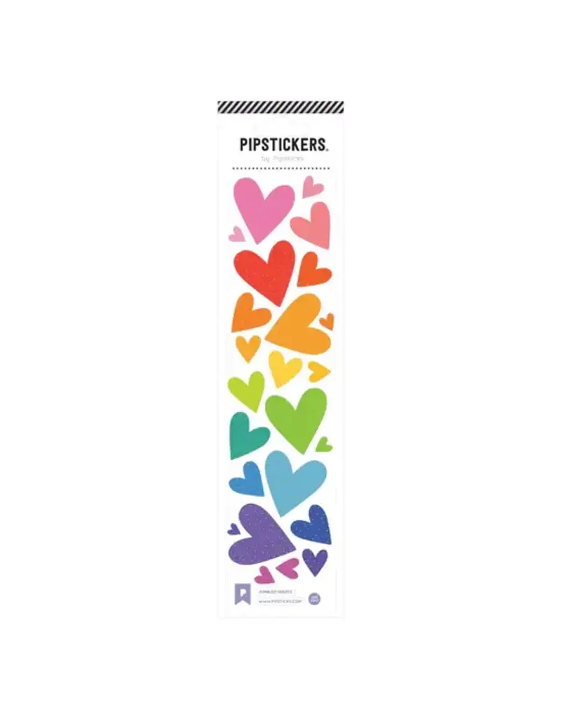 PIPSTICKS Stickers - Decorative Pipstickers - Jumbled Hearts