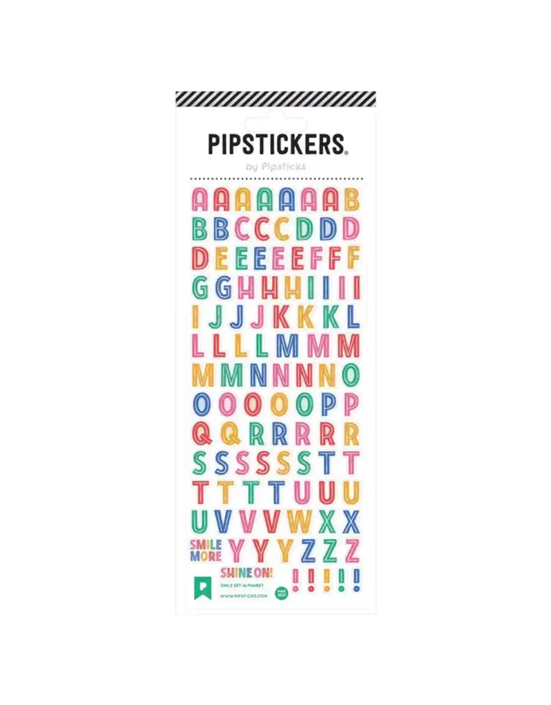 PIPSTICKS Stickers - Decorative Pipstickers -  Smile Set Alphabet