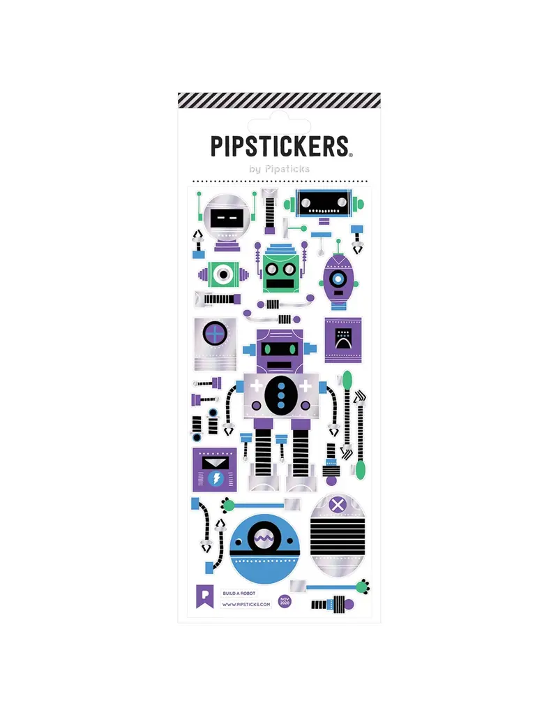 PIPSTICKS Stickers - Decorative Pipstickers - Build a Robot