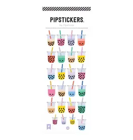 PIPSTICKS Stickers - Decorative Pipstickers -  Boba Tea Party