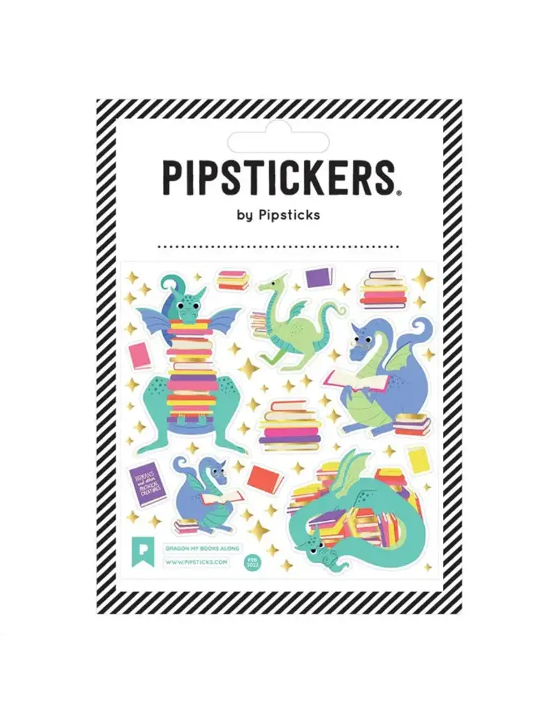 PIPSTICKS Stickers - Decorative Pipstickers -  Dragon My Books Along