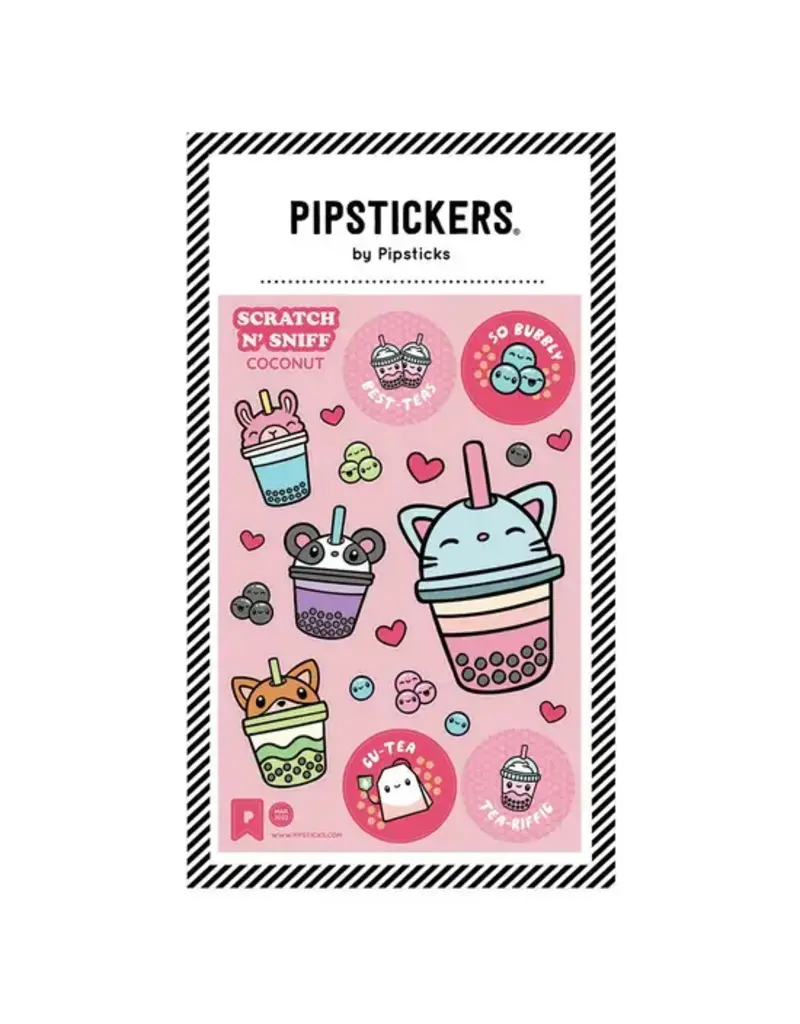 PIPSTICKS Stickers - Decorative Pipstickers - Scratch N' Sniff Bubbly Best-Teas