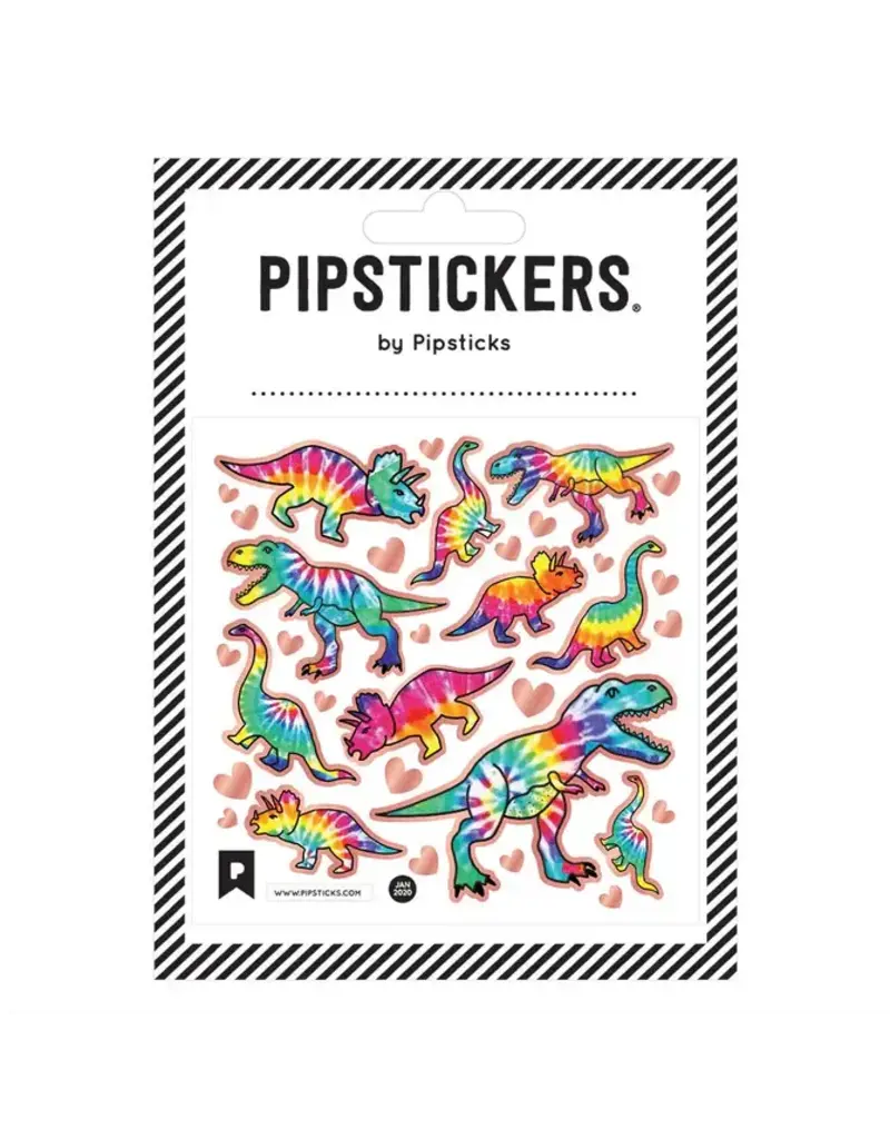 PIPSTICKS Stickers - Decorative Pipstickers -  Tie Dye T-Rex