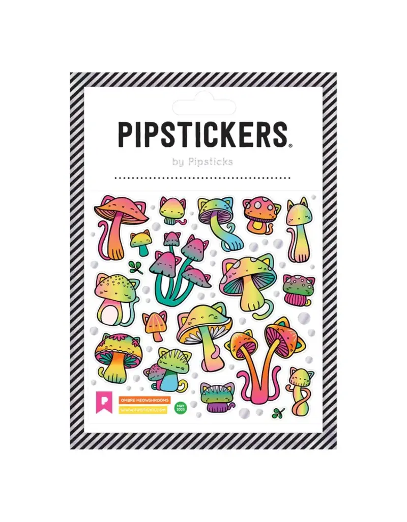 PIPSTICKS Stickers - Decorative Pipstickers -   Ombre Meowshrooms
