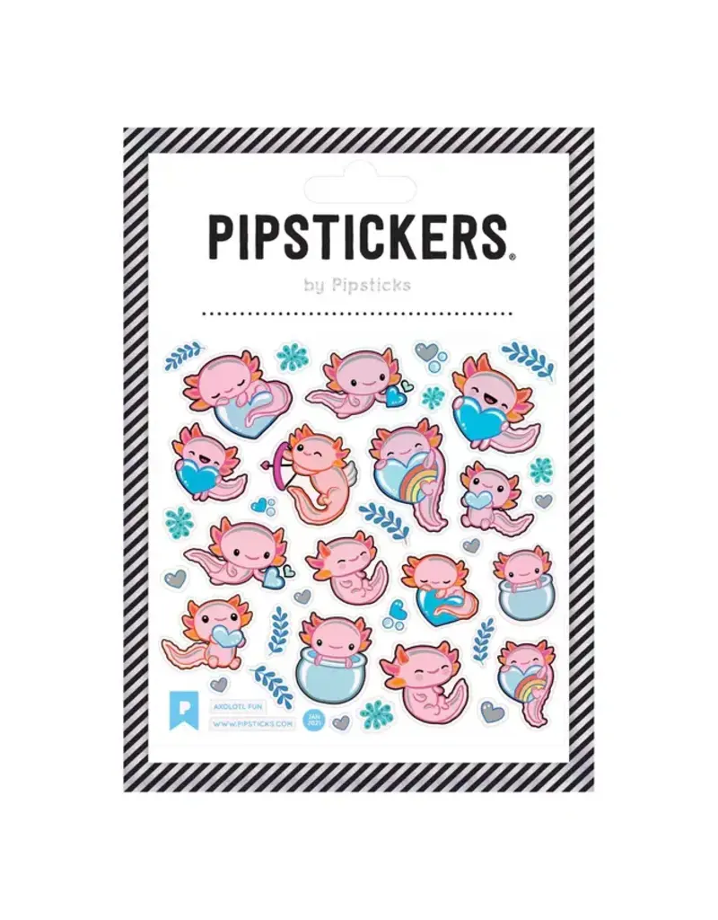 PIPSTICKS Stickers - Decorative Pipstickers -  Axolotl Fun