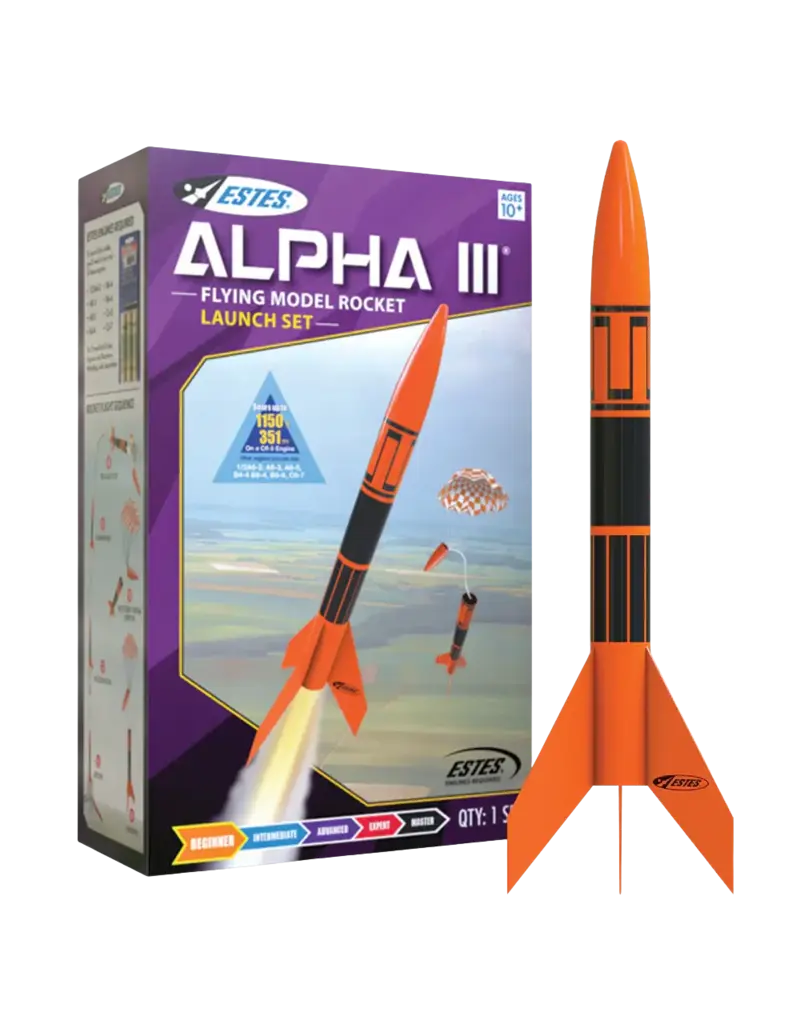 Estes Rockets Hobby Estes Alpha III Flying Model Rocket Launch Set