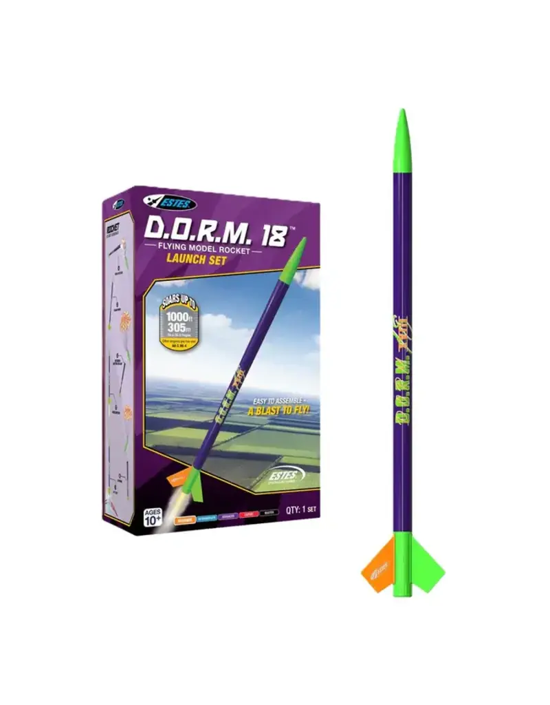 Estes Rockets D.O.R.M. 18 Flying Model Rocket Launch Set