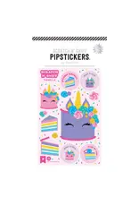 PIPSTICKS Stickers - Decorative Pipstickers -  Scratch & Sniff Unicorn Cake