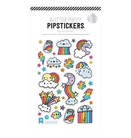 PIPSTICKS Stickers - Decorative Pipstickers -  Glittery Puffy Cloudbursts