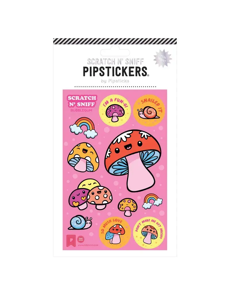 PIPSTICKS Stickers - Decorative Pipstickers -  Scratch N' Sniff Fun Guys