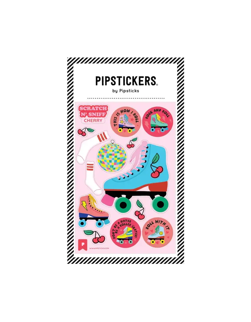 PIPSTICKS Stickers - Decorative Pipstickers -  Scratch n' Sniff Roll with it