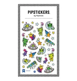 PIPSTICKS Stickers - Decorative Pipstickers -  Glittery Puffy Space Aliens