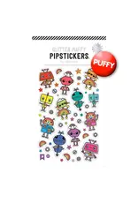 PIPSTICKS Stickers - Decorative Pipstickers -  Glittery Puffy Radiant Robots