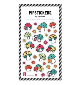 PIPSTICKS Stickers - Decorative Pipstickers -  Glittery Puffy Fancy Mushrooms