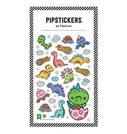 PIPSTICKS Stickers - Decorative Pipstickers -  Glittery Puffy Little Dinosaurs