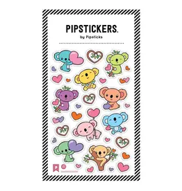 PIPSTICKS Stickers - Decorative Pipstickers -  Glittery Puffy Pastel Koalas