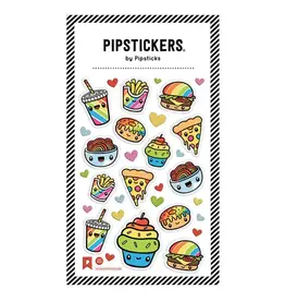 PIPSTICKS Stickers - Decorative Pipstickers -  Glittery Puffy Junk Food