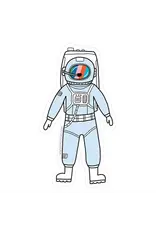 PIPSTICKS Stickers - Decorative Pipstickers -  Astronaut