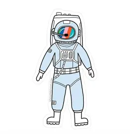PIPSTICKS Stickers - Decorative Pipstickers -  Astronaut