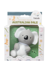 Tikiri Toys LLC My First Tikiri Australian Pals - Koala Natural Rubber Teether, Rattle & Bath Toy